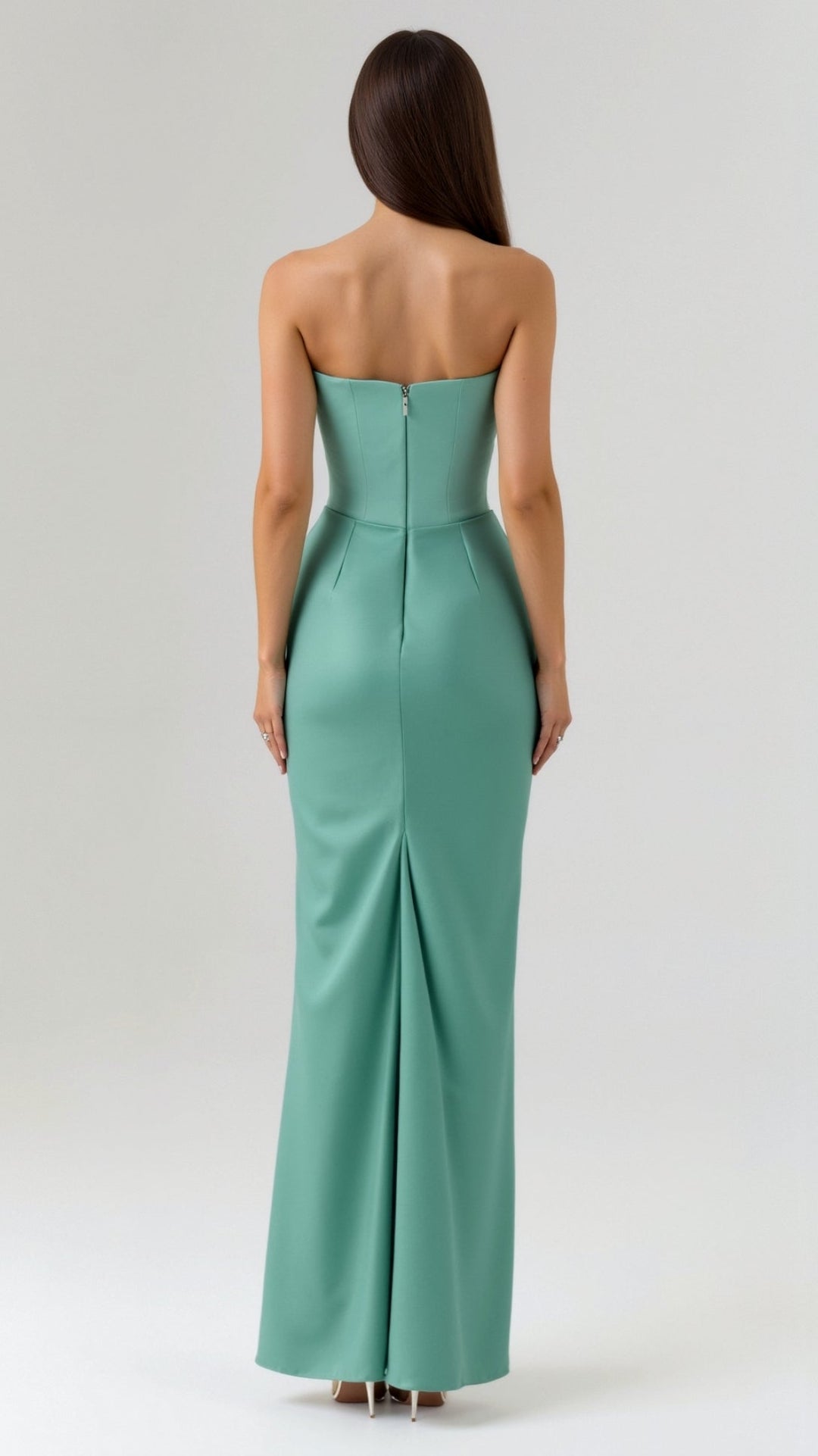 Isabella | Women's Strapless Ruched Corset Bodice Maxi Dress