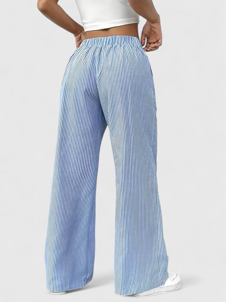 Agatha │ Women's Wide Leg Drawstring Waist Trousers