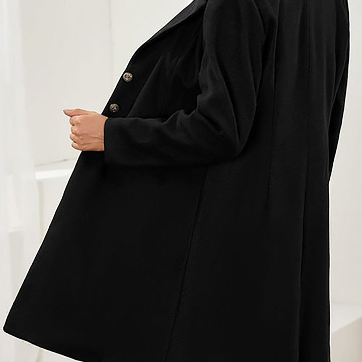 Dora │ Women's Longline Wool Coat With Button Front