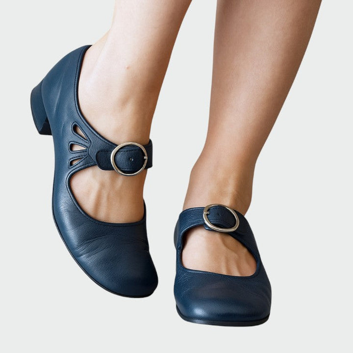 Edith │ Women's Buckle Strap Mary Jane Shoes