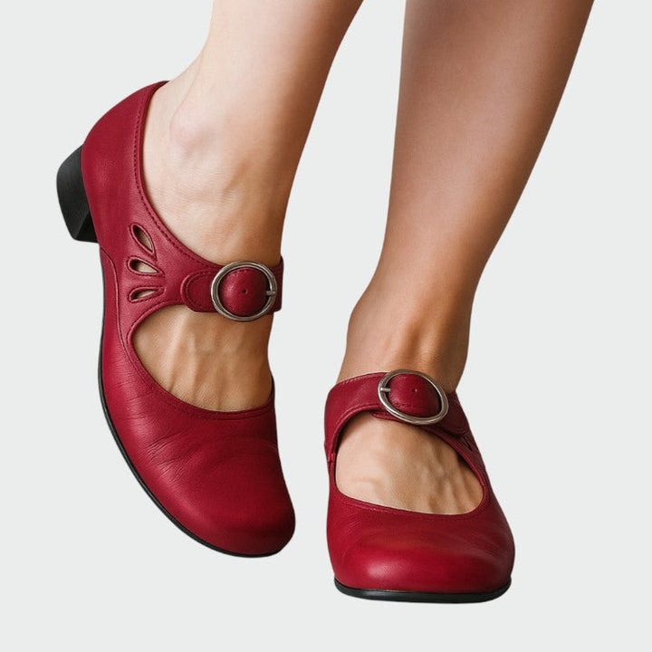 Edith │ Women's Buckle Strap Mary Jane Shoes