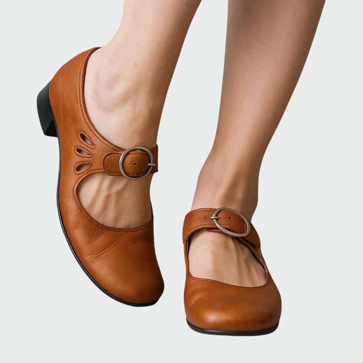 Edith │ Women's Buckle Strap Mary Jane Shoes