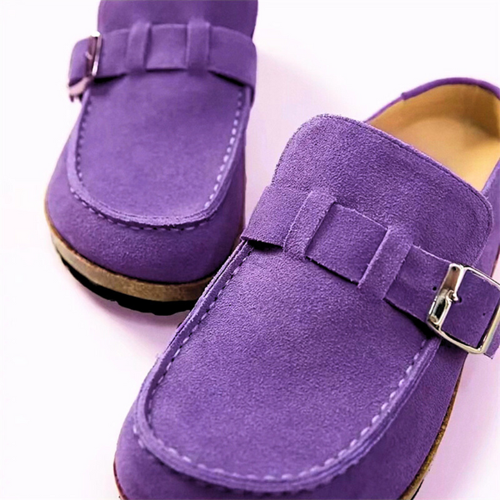 Josephine │ Women's Buckle Detail Slip-On Loafers