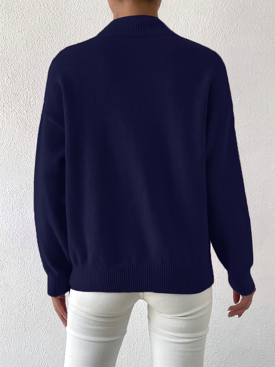 Augusta │ Women's Ribbed Funnel Neck Long Sleeve Knitted Jumper