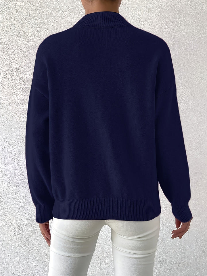 Augusta │ Women's Ribbed Funnel Neck Long Sleeve Knitted Jumper