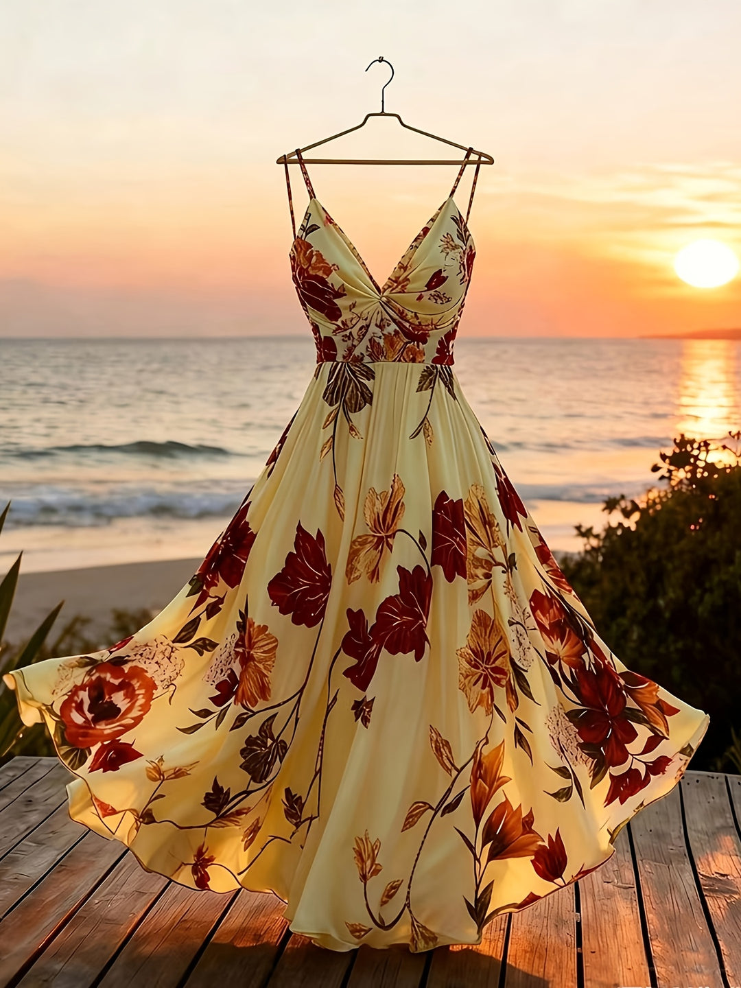 Josephine │ Women's Floral Print Sleeveless Maxi Dress