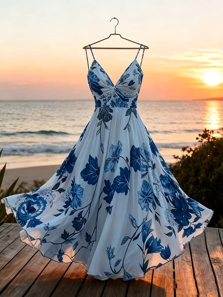 Josephine │ Women's Floral Print Sleeveless Maxi Dress