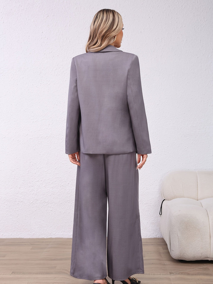Claudia │ Women's Oversized Blazer And Wide Leg Trousers Two-Piece Set
