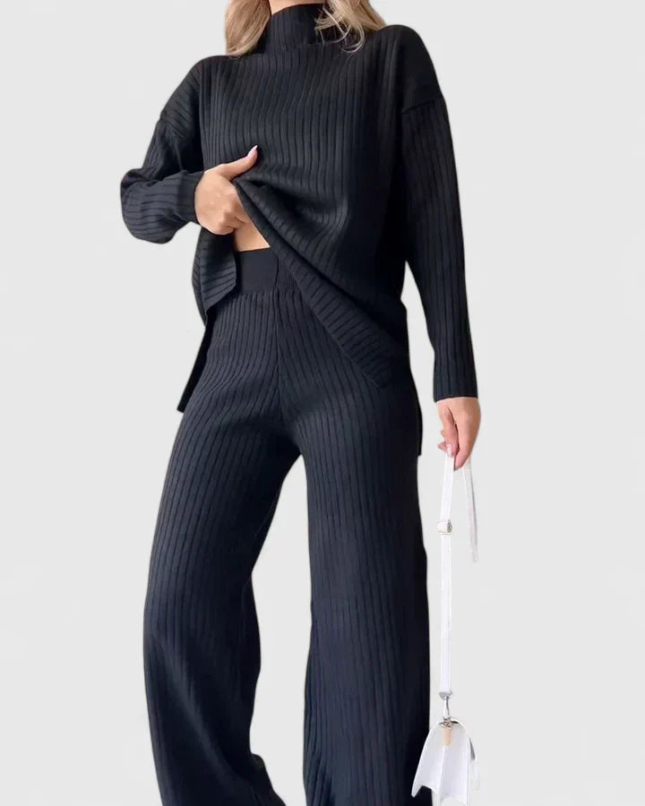 Eleanor │ Women's Slit Detail Two-Piece Lounge Set