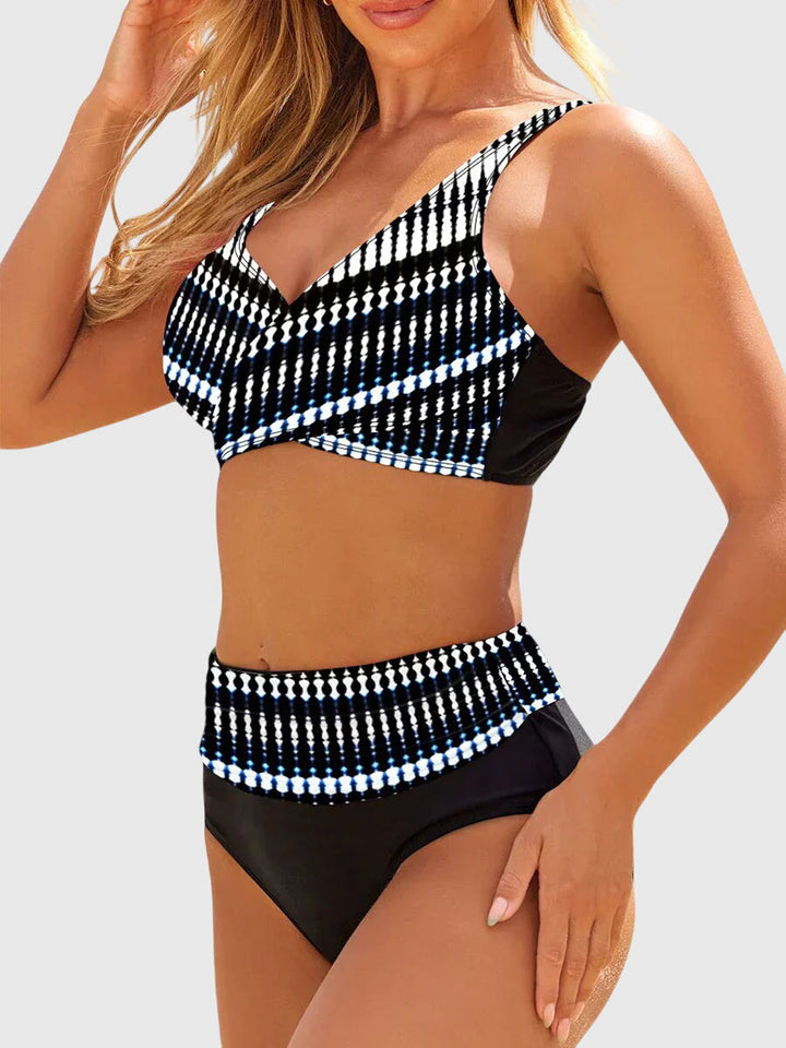 Diana │ Women's Cross Front High Waist Bikini Swimwear