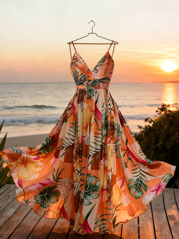 Josephine │ Women's Floral Print Sleeveless Maxi Dress