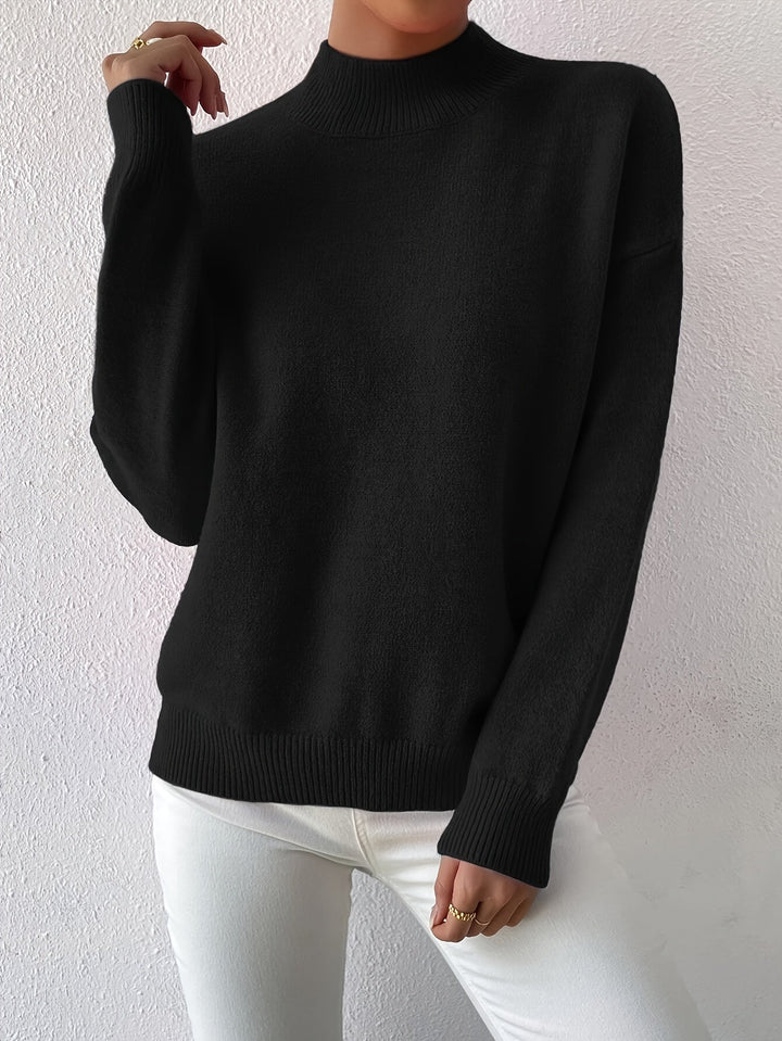 Augusta │ Women's Ribbed Funnel Neck Long Sleeve Knitted Jumper