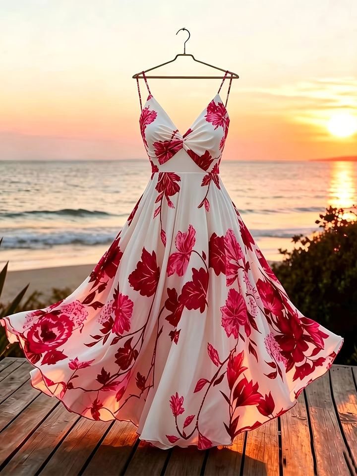 Josephine │ Women's Floral Print Sleeveless Maxi Dress