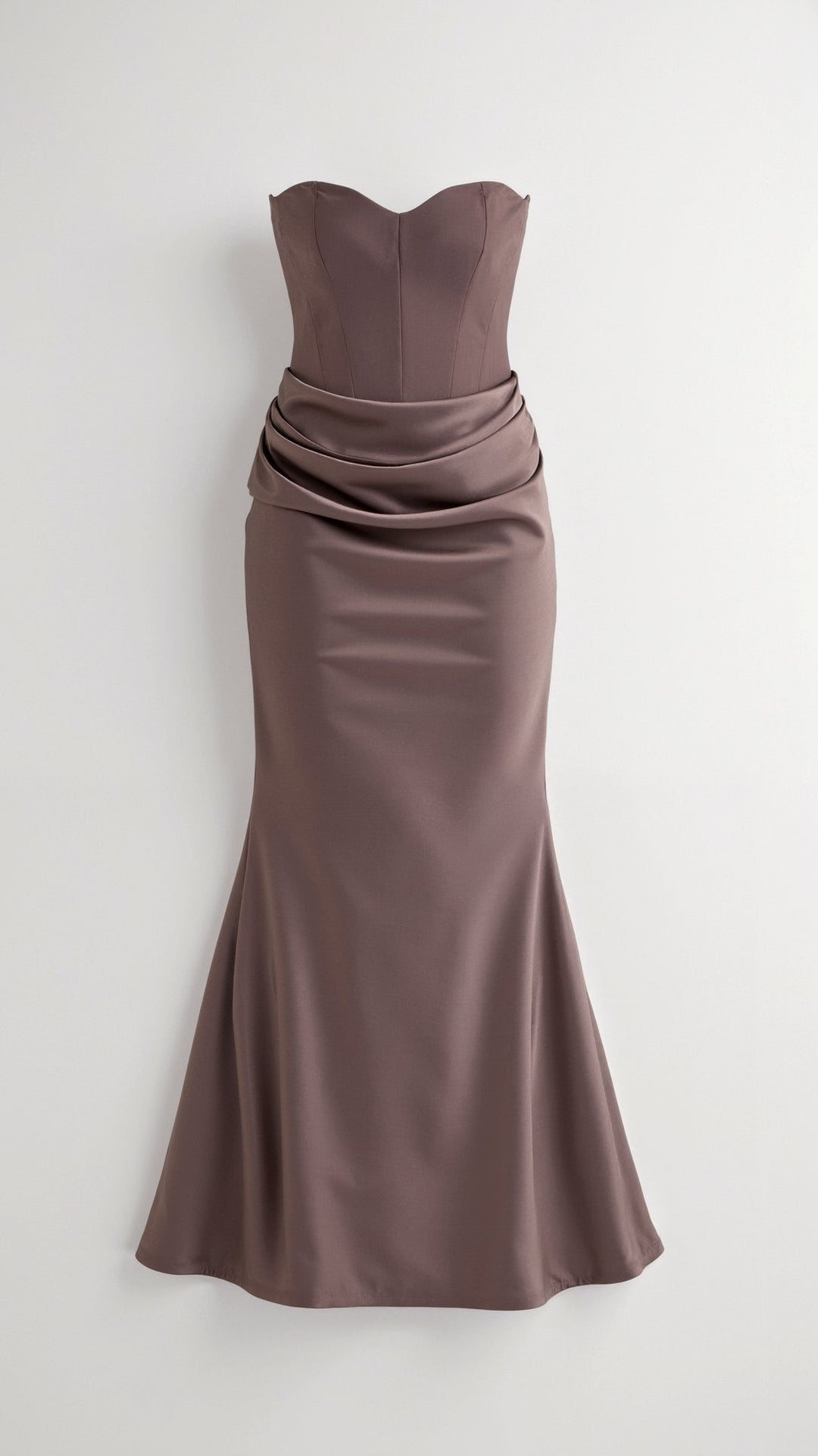 Isabella | Women's Strapless Ruched Corset Bodice Maxi Dress