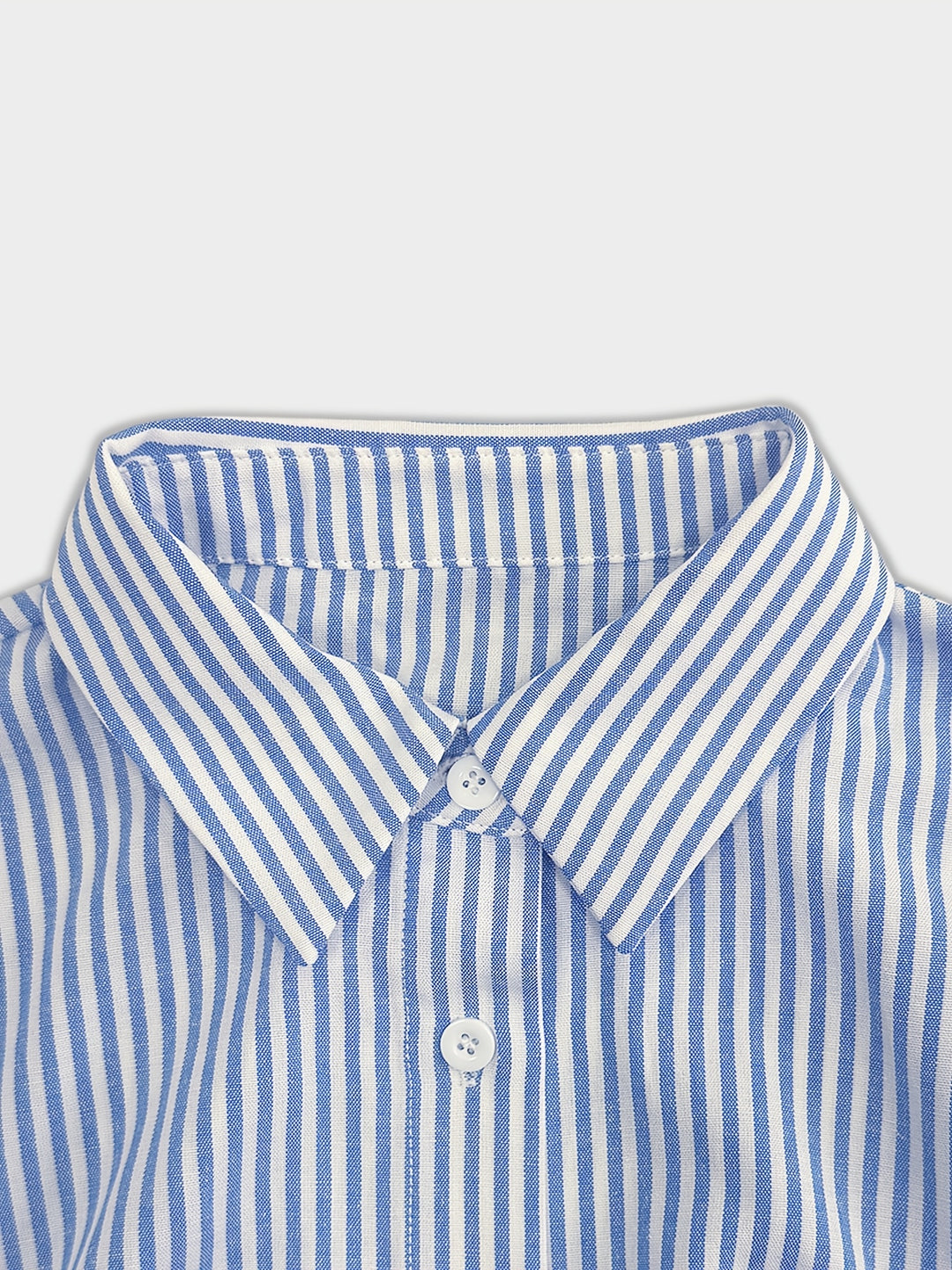 Winifred │ Women's Stripe Print Collar Button Front Tie Waist Maxi Shirt Dress