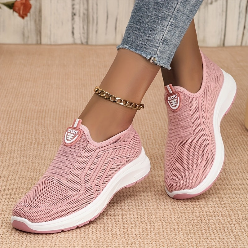 Hanne | Dame Slip-On Sneakers Med Strikkenet Overdel Og Lav Profil