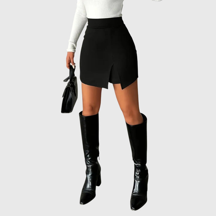 Lucy │ Women's High Waist Pencil Skirt With Hem Slit