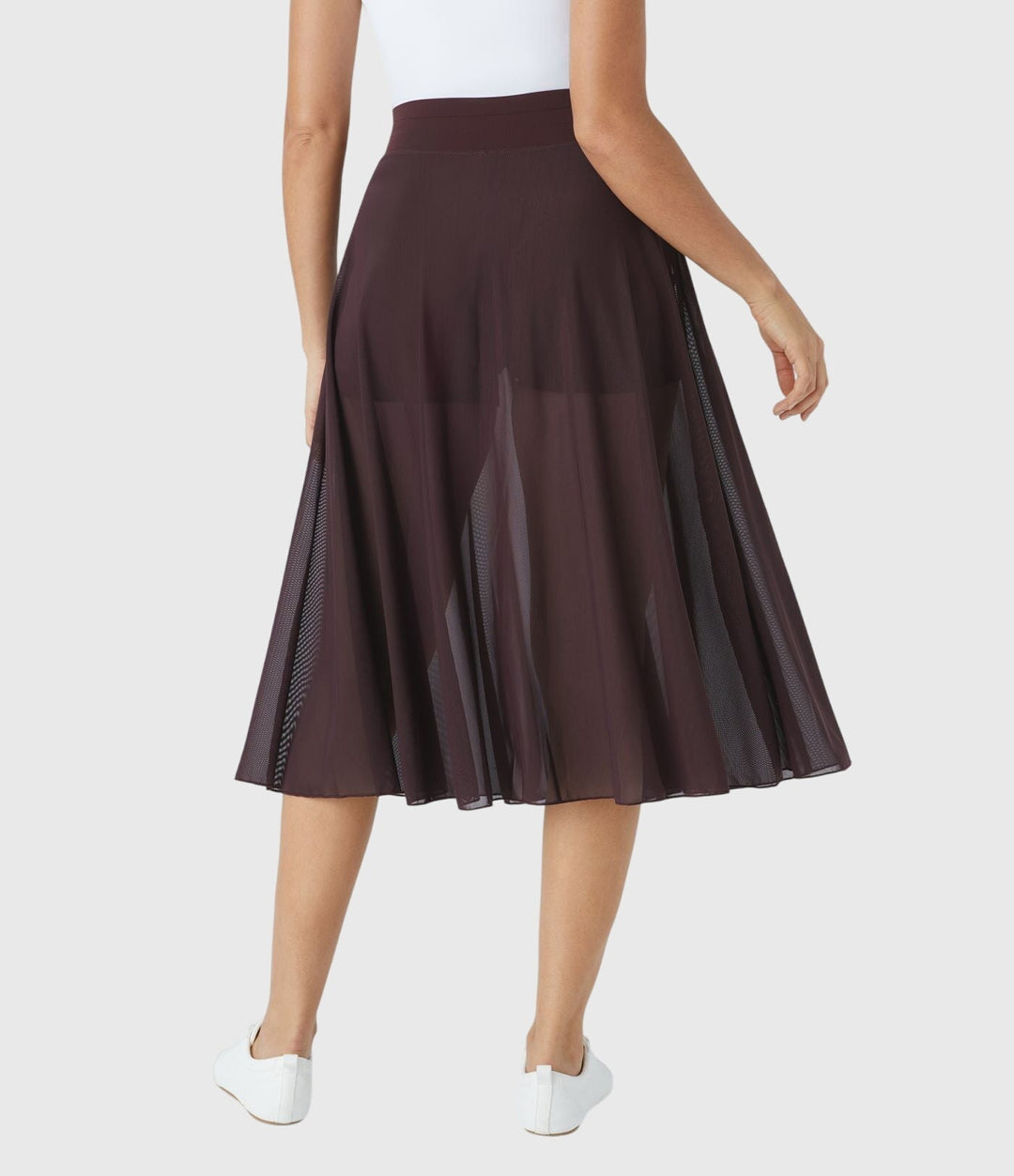 Arabella │ Women's High Waist Two-Layer Midi Skirt