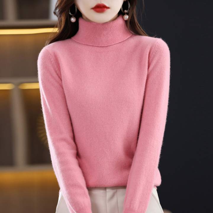 Julia │ Women's Turtleneck Ribbed Knit Jumper