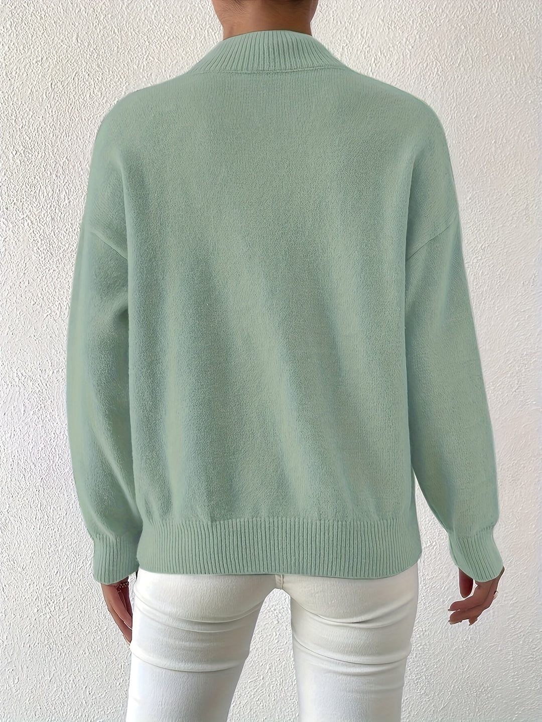 Augusta │ Women's Ribbed Funnel Neck Long Sleeve Knitted Jumper