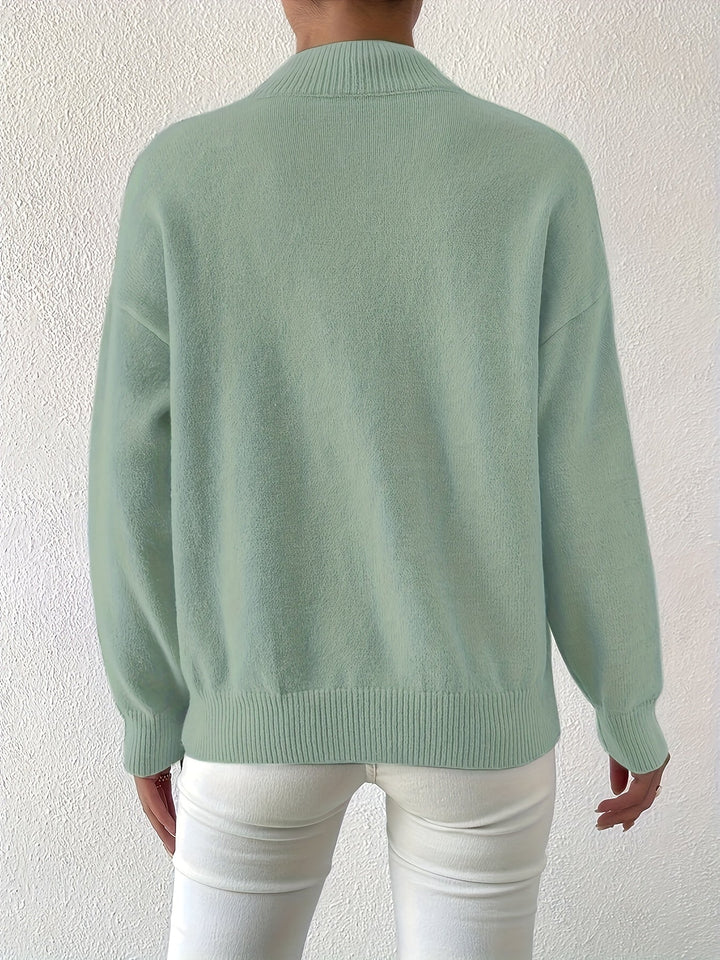 Augusta │ Women's Ribbed Funnel Neck Long Sleeve Knitted Jumper