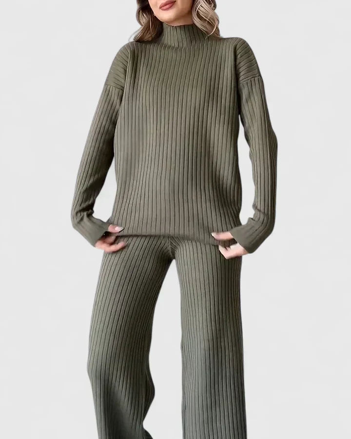Eleanor │ Women's Slit Detail Two-Piece Lounge Set