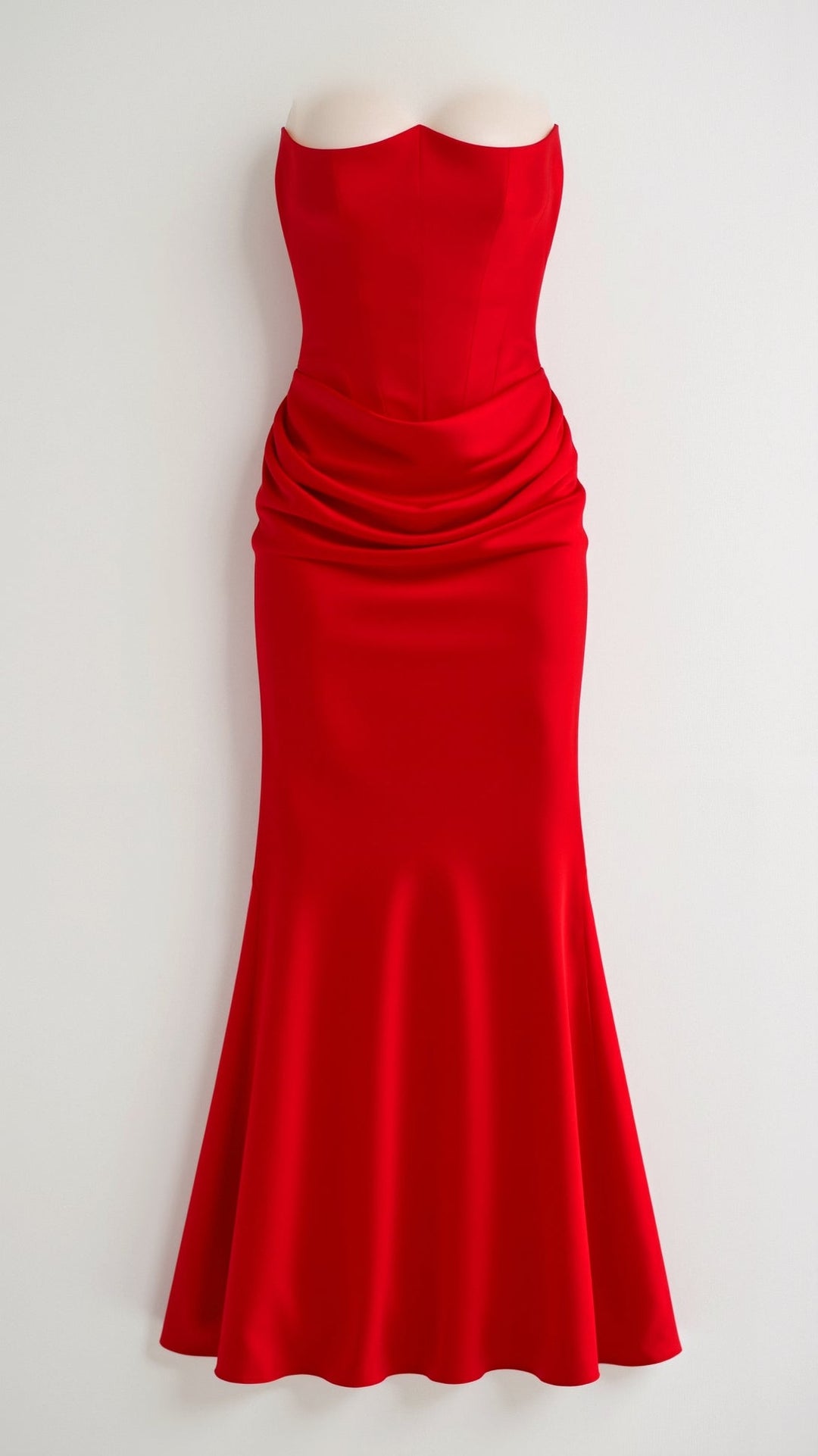 Isabella | Women's Strapless Ruched Corset Bodice Maxi Dress