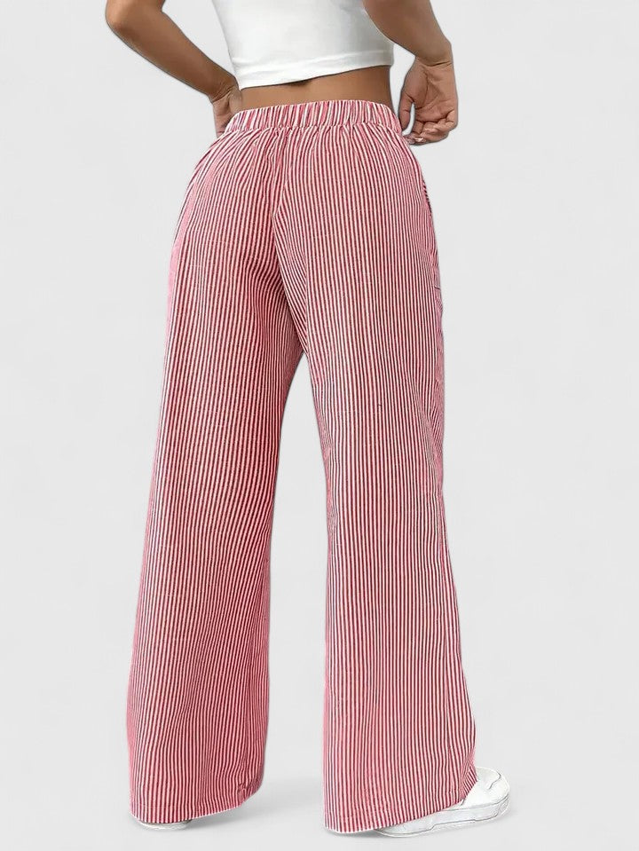 Agatha │ Women's Wide Leg Drawstring Waist Trousers