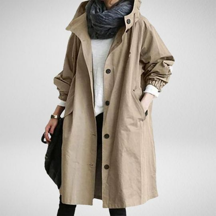Beatrice │ Women's Waterproof Longline Hooded Trench Coat