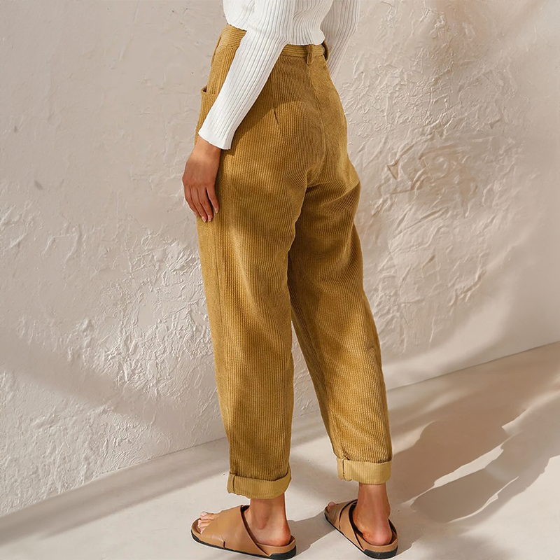 Harriet │ Women's High Waist Corduroy Trousers