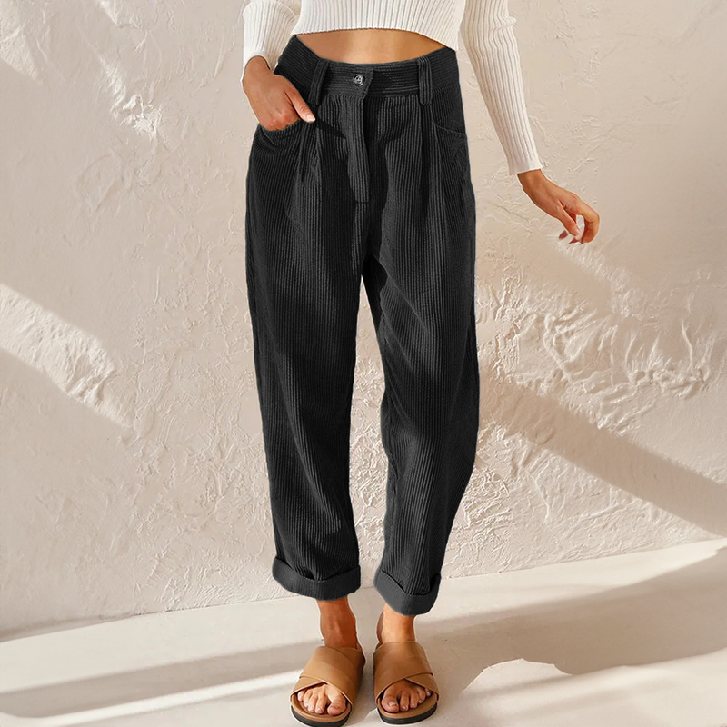 Harriet │ Women's High Waist Corduroy Trousers