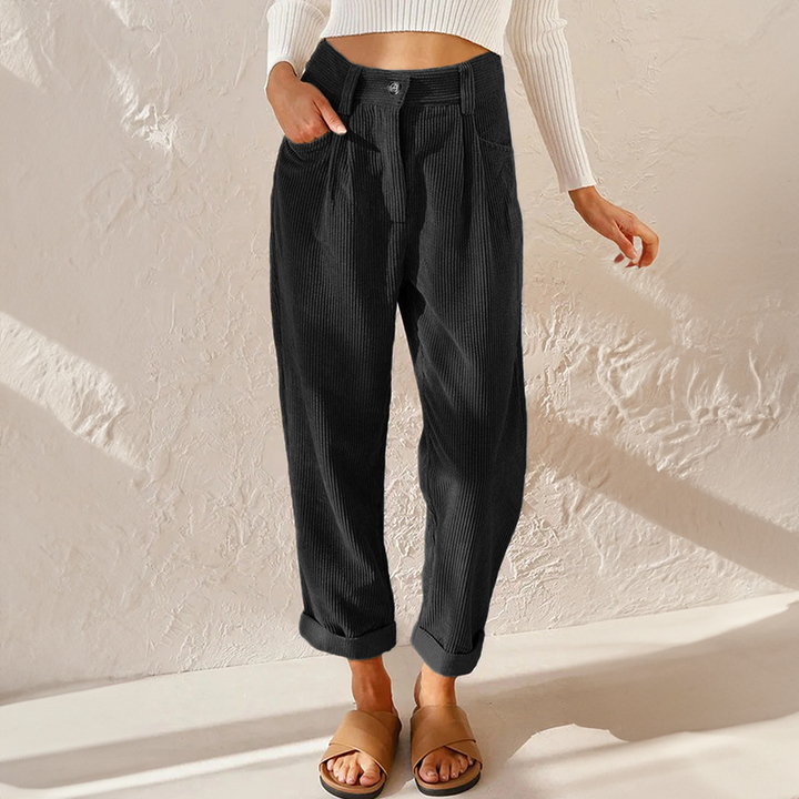 Harriet │ Women's High Waist Corduroy Trousers