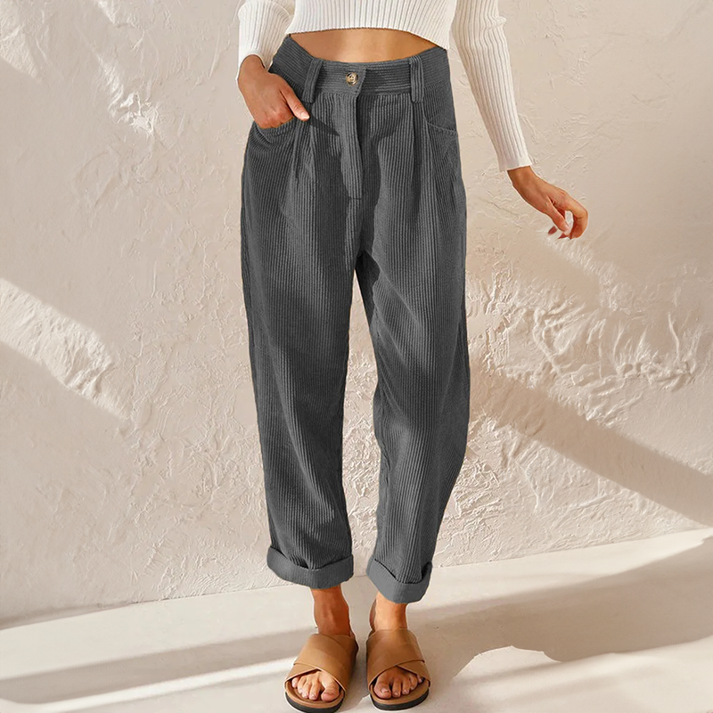 Harriet │ Women's High Waist Corduroy Trousers