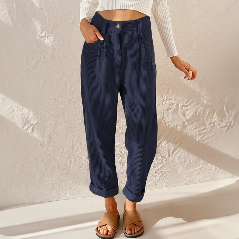 Harriet │ Women's High Waist Corduroy Trousers