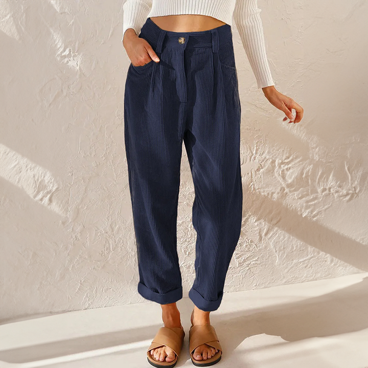 Harriet │ Women's High Waist Corduroy Trousers