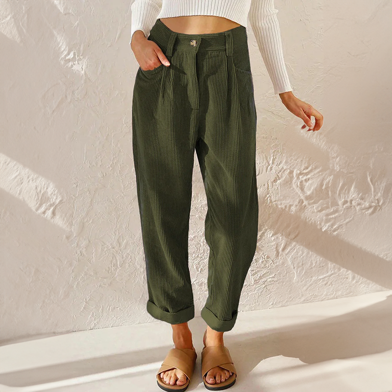 Harriet │ Women's High Waist Corduroy Trousers