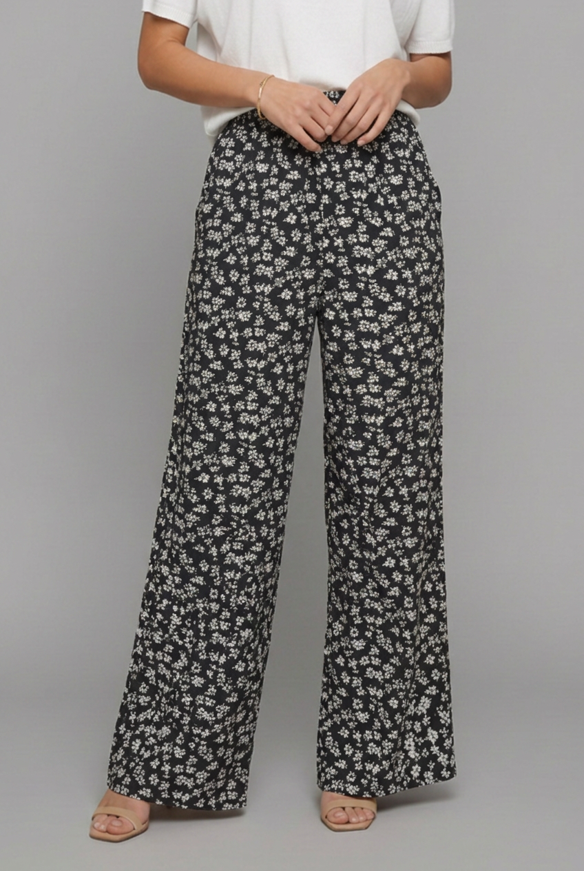 Claudia │ Women's High Waist Wide Leg Trousers