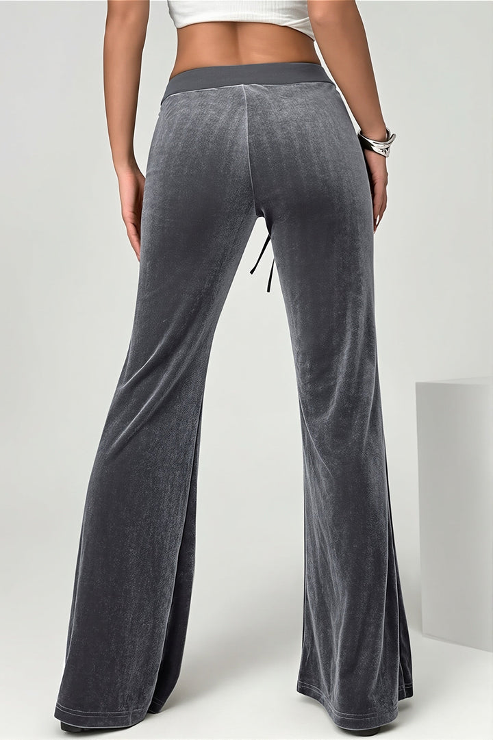 Felicity │ Women's Flared Trousers With Drawstring Waist And Pockets
