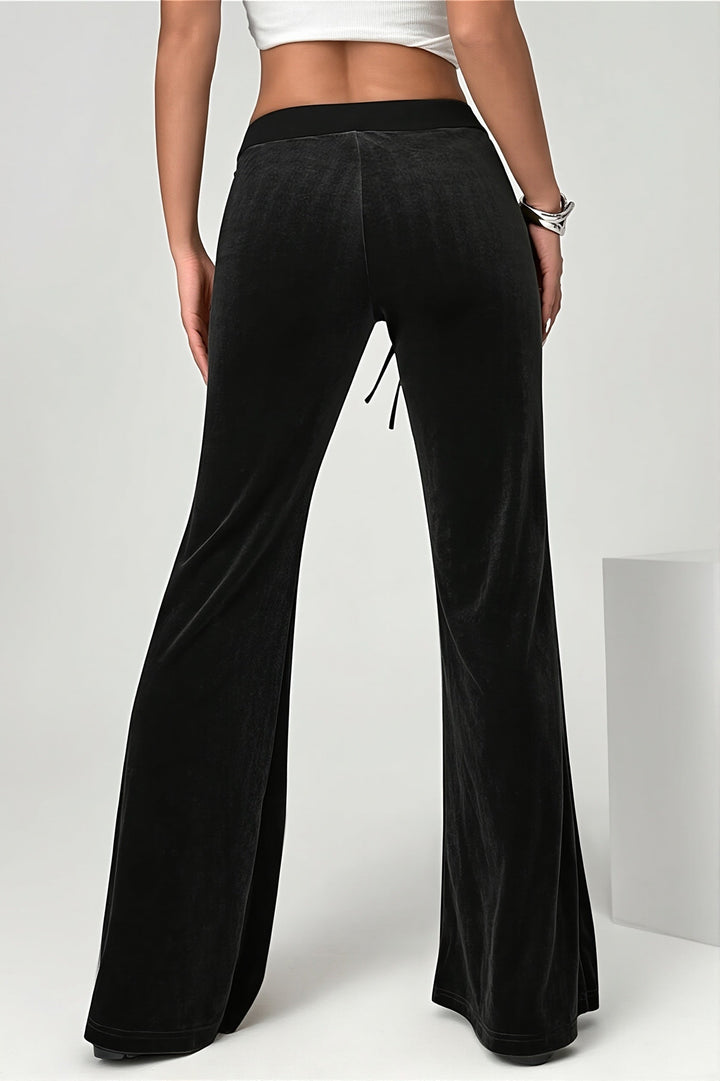 Felicity │ Women's Flared Trousers With Drawstring Waist And Pockets