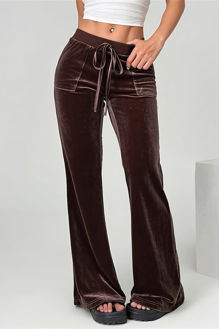 Felicity │ Women's Flared Trousers With Drawstring Waist And Pockets