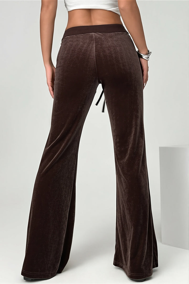 Felicity │ Women's Flared Trousers With Drawstring Waist And Pockets