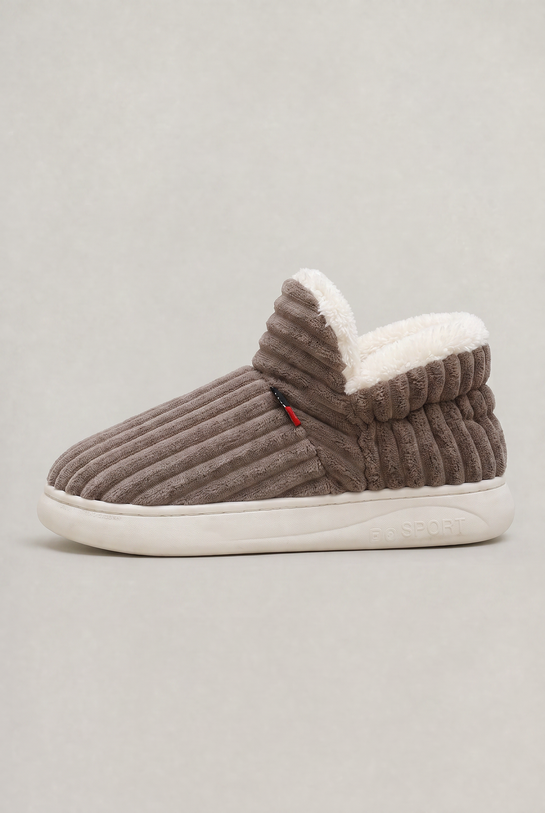 Nora │ Women's Faux Fur Slipper Boots With Closed Back And Rubber Sole
