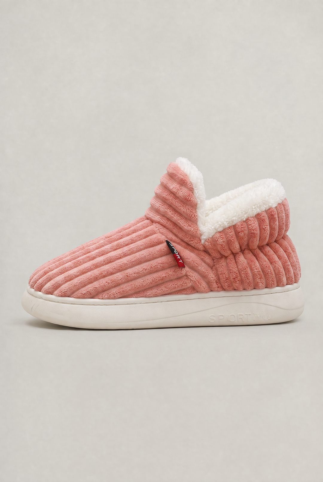 Nora │ Women's Faux Fur Slipper Boots With Closed Back And Rubber Sole
