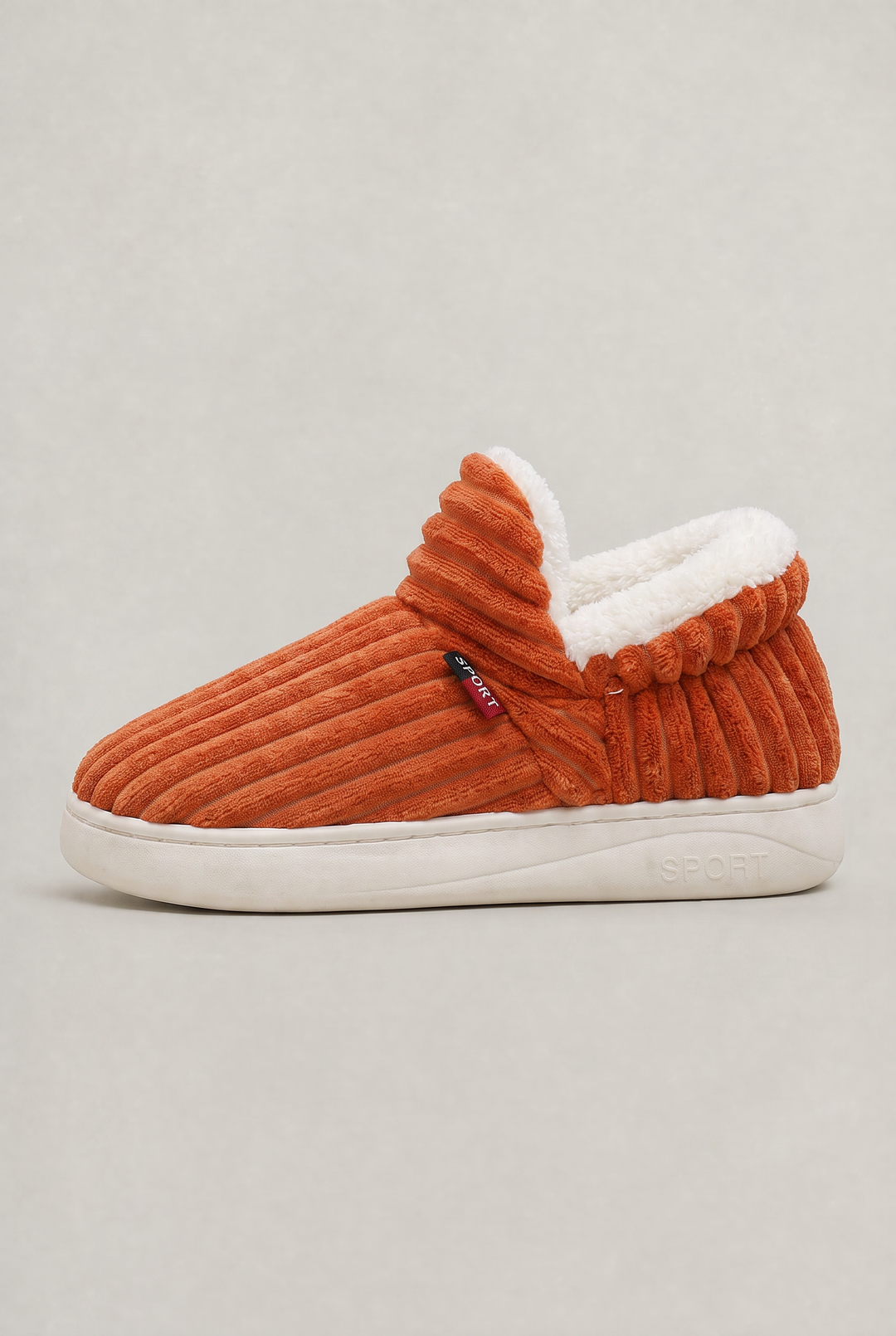 Nora │ Women's Faux Fur Slipper Boots With Closed Back And Rubber Sole