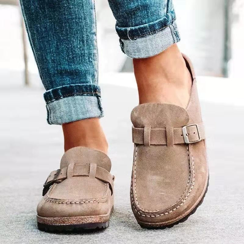 Josephine │ Women's Buckle Detail Slip-On Loafers