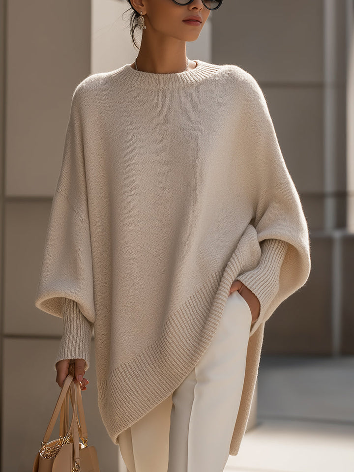 Yvonne | Women's Oversized Drape Front Knit Sweater