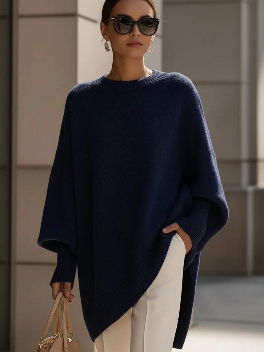 Yvonne | Women's Oversized Drape Front Knit Sweater