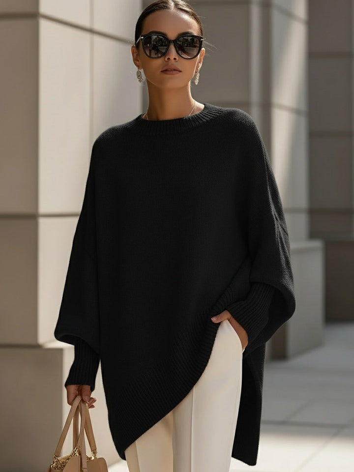 Yvonne | Women's Oversized Drape Front Knit Sweater
