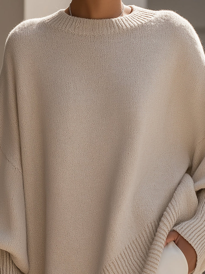 Yvonne | Women's Oversized Drape Front Knit Sweater