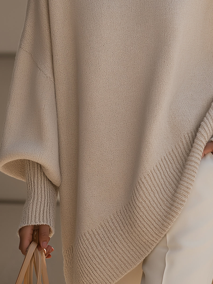 Yvonne | Women's Oversized Drape Front Knit Sweater